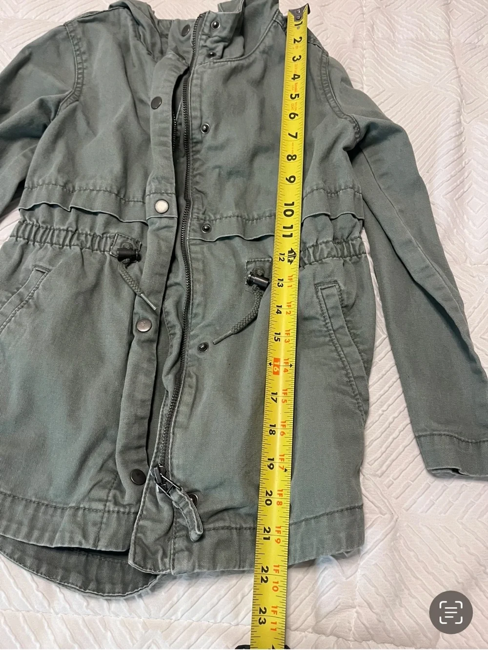 Old Navy Olive Green Utility Anorak Jacket medium 8 girls